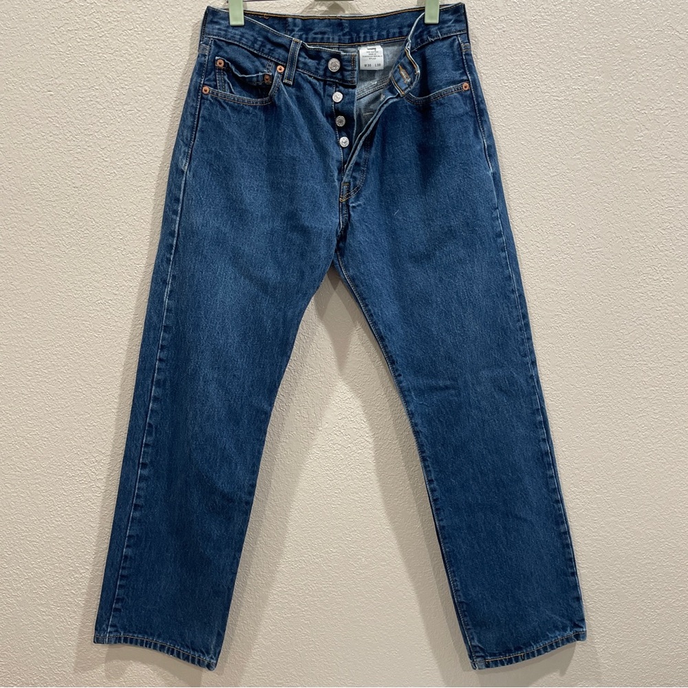Levi's Classic Blue Straight-Leg 5 Button Jeans